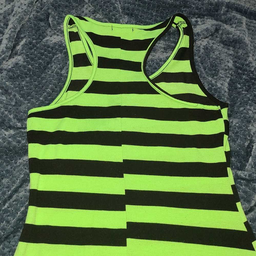 High-Low Neon Green Dress - Picture 5 of 6